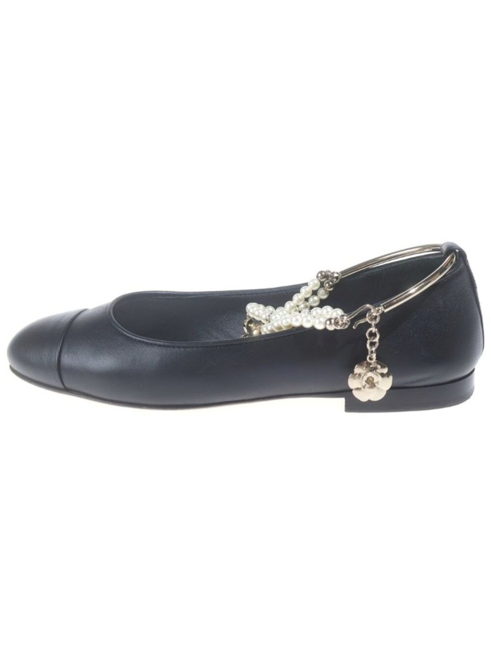 Chanel Ballerina CC Logo Charm Flat Pumps Black